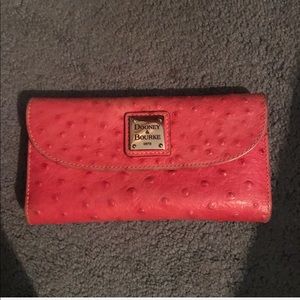Authentic pink dooney ostrich wallet! Wallet only